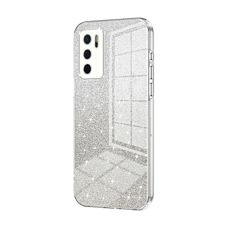 OPPO A16s Luxury Glitter Gradient Powder Electroplated Case with Advanced Protection and Style