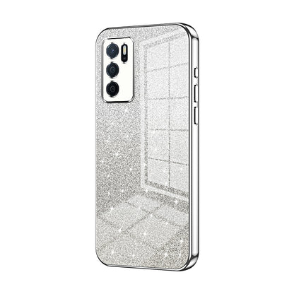 OPPO A16 Luxury Glitter Gradient Powder Electroplated Case with Advanced Protection and Style