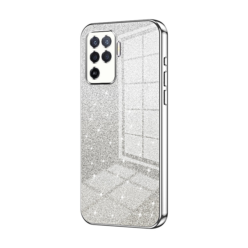 OPPO A94 4G Luxury Glitter Gradient Powder Electroplated Case with Advanced Protection and Style