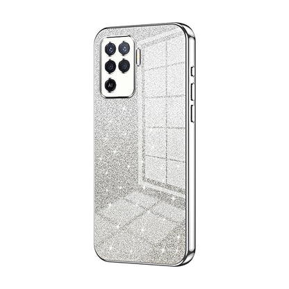 OPPO A94 4G Luxury Glitter Gradient Powder Electroplated Case with Advanced Protection and Style