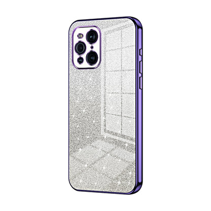OPPO Find X3 Pro Luxury Glitter Gradient Powder Electroplated Case with Advanced Protection and Style