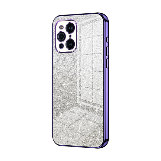 OPPO Find X3 Pro Luxury Glitter Gradient Powder Electroplated Case with Advanced Protection and Style