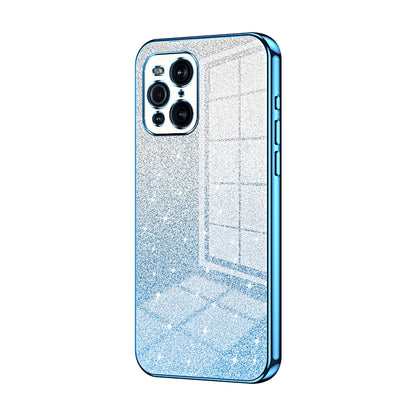 OPPO Find X3 Pro Luxury Glitter Gradient Powder Electroplated Case with Advanced Protection and Style