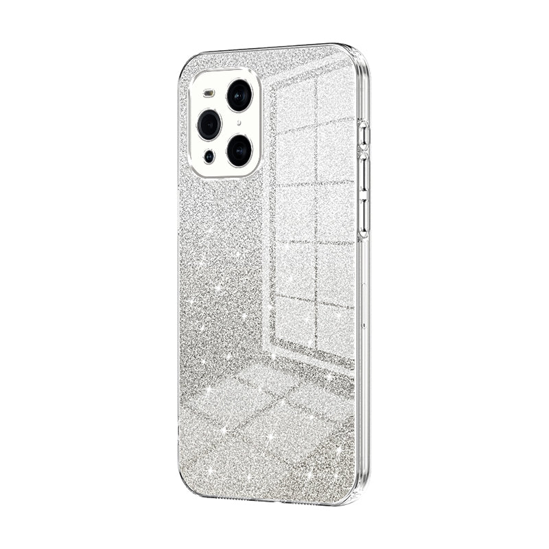 OPPO Find X3 Luxury Glitter Gradient Powder Electroplated Case with Advanced Protection and Style