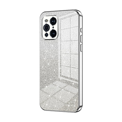 OPPO Find X3 Luxury Glitter Gradient Powder Electroplated Case with Advanced Protection and Style