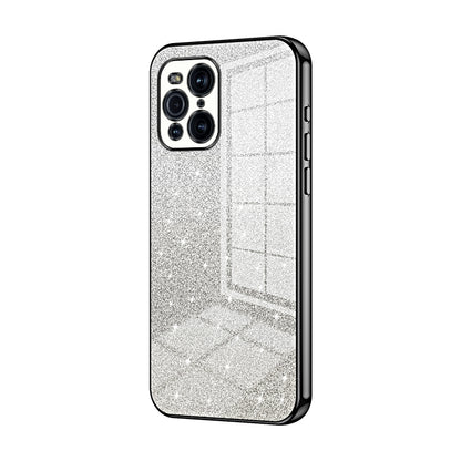 OPPO Find X3 Pro Luxury Glitter Gradient Powder Electroplated Case with Advanced Protection and Style