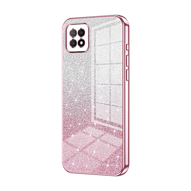 OPPO A72 5G Luxury Glitter Gradient Powder Electroplated Case with Advanced Protection and Style