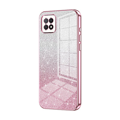 OPPO A72 5G Luxury Glitter Gradient Powder Electroplated Case with Advanced Protection and Style