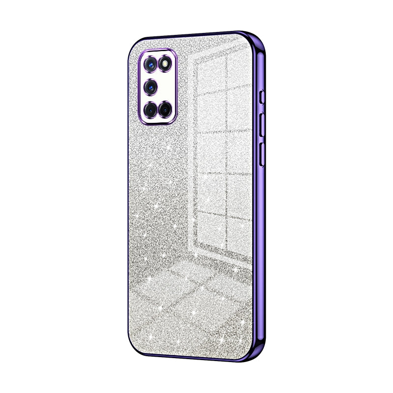 OPPO A72 Luxury Glitter Gradient Powder Electroplated Case with Advanced Protection and Style