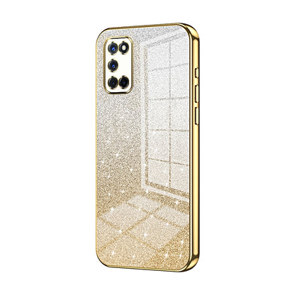OPPO A52 Luxury Glitter Gradient Powder Electroplated Case with Advanced Protection and Style