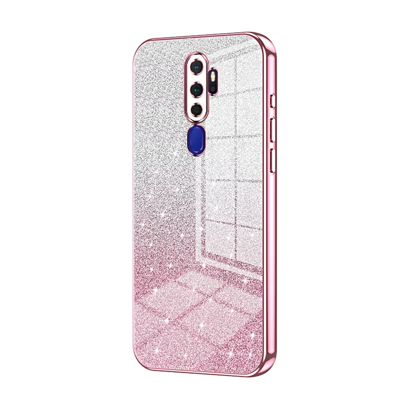 OPPO A9 2020 Luxury Glitter Gradient Powder Electroplated Case with Advanced Protection and Style