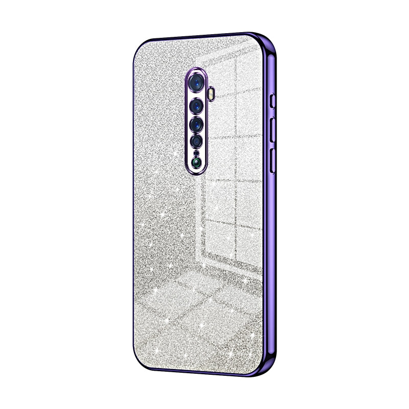OPPO Reno2 Luxury Glitter Gradient Powder Electroplated Case with Advanced Protection and Style