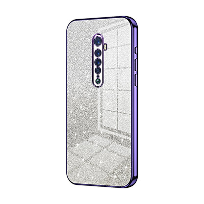 OPPO Reno2 Luxury Glitter Gradient Powder Electroplated Case with Advanced Protection and Style