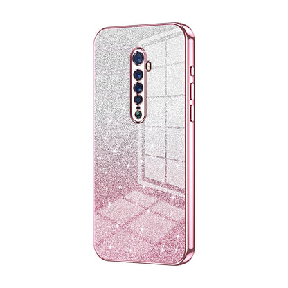 OPPO Reno2 Luxury Glitter Gradient Powder Electroplated Case with Advanced Protection and Style