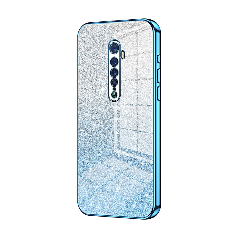 OPPO Reno2 Luxury Glitter Gradient Powder Electroplated Case with Advanced Protection and Style