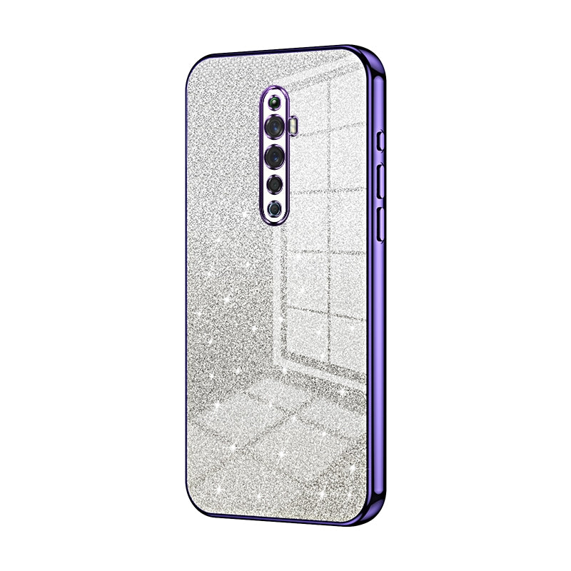 OPPO Reno2 Z Luxury Glitter Gradient Powder Electroplated Case with Advanced Protection and Style