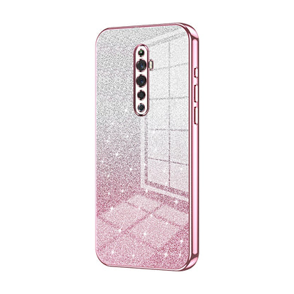 OPPO Reno2 Z Luxury Glitter Gradient Powder Electroplated Case with Advanced Protection and Style