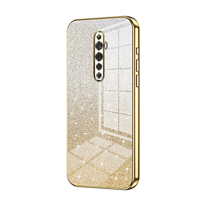 OPPO Reno2 Z Luxury Glitter Gradient Powder Electroplated Case with Advanced Protection and Style