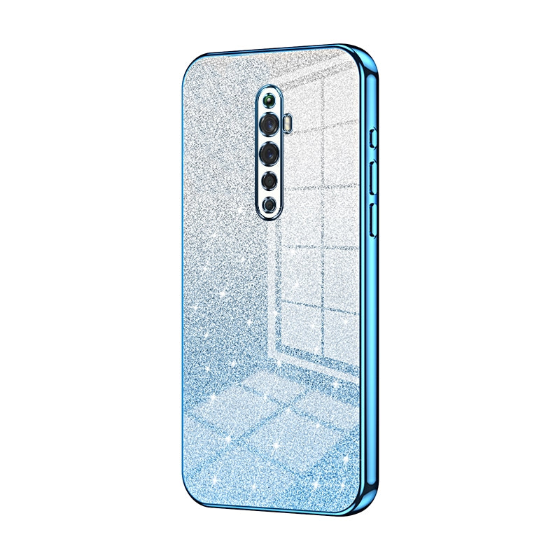 OPPO Reno2 Z Luxury Glitter Gradient Powder Electroplated Case with Advanced Protection and Style