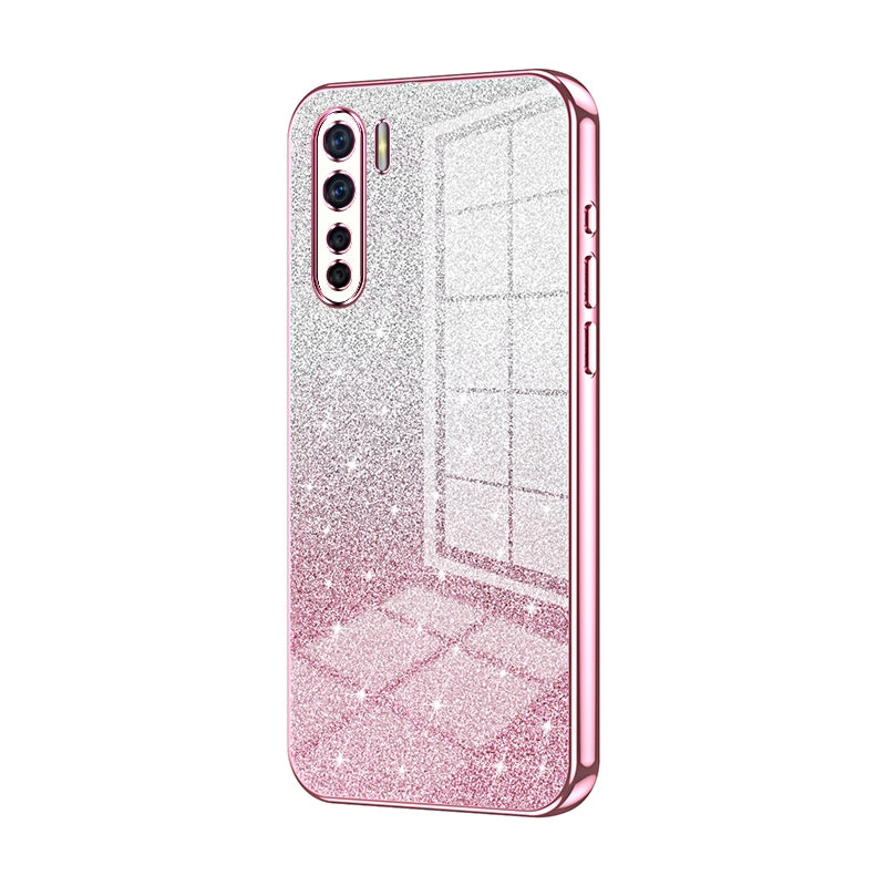 OPPO A91 Luxury Glitter Gradient Powder Electroplated Case with Advanced Protection and Style