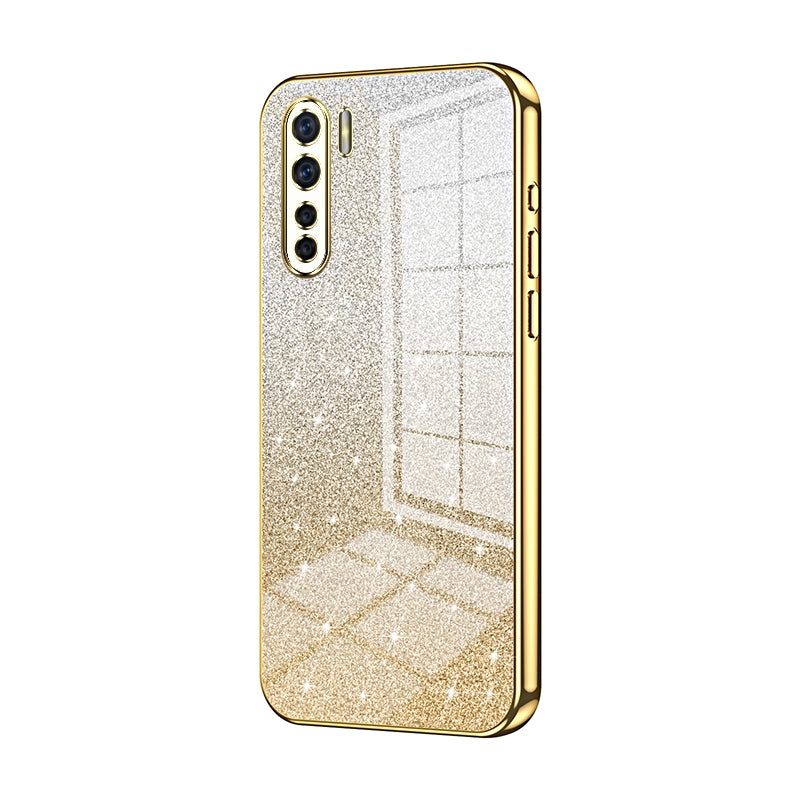 OPPO A91 Luxury Glitter Gradient Powder Electroplated Case with Advanced Protection and Style