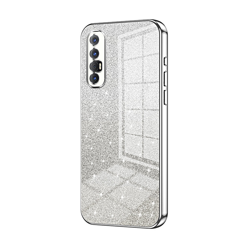 OPPO Reno3 Pro Luxury Glitter Gradient Powder Electroplated Case with Advanced Protection and Style