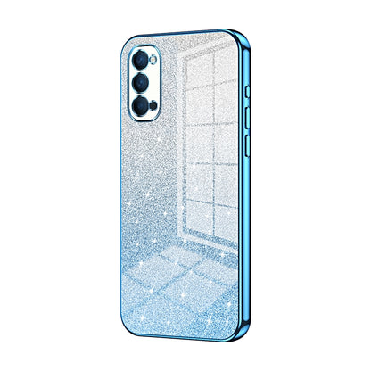OPPO Reno4 Luxury Glitter Gradient Powder Electroplated Case with Advanced Protection and Style