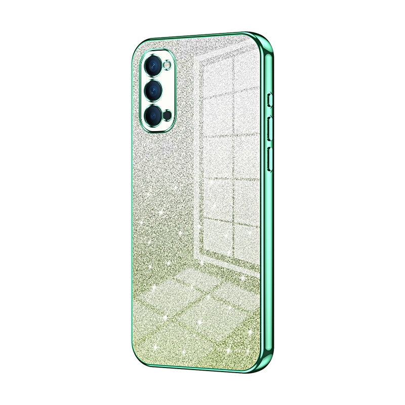 OPPO Reno4 Luxury Glitter Gradient Powder Electroplated Case with Advanced Protection and Style