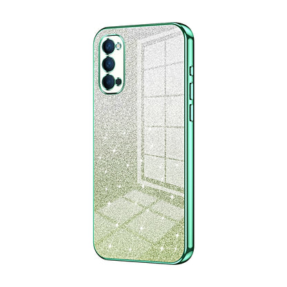 OPPO Reno4 Luxury Glitter Gradient Powder Electroplated Case with Advanced Protection and Style