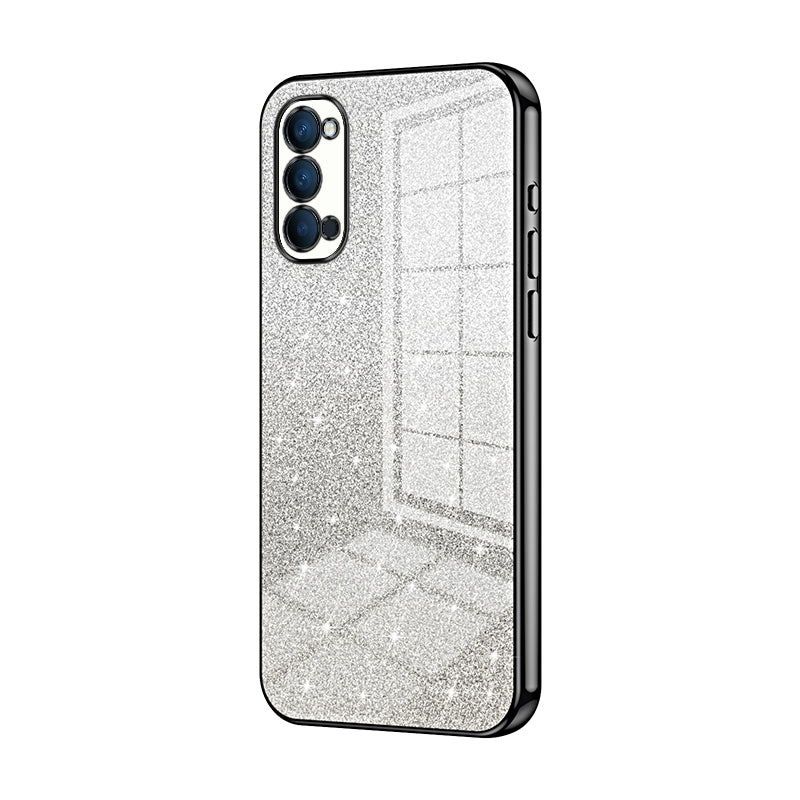 OPPO Reno4 Luxury Glitter Gradient Powder Electroplated Case with Advanced Protection and Style