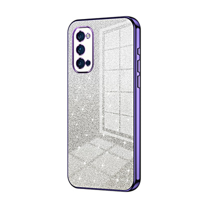 OPPO Reno4 Pro Luxury Glitter Gradient Powder Electroplated Case with Advanced Protection and Style