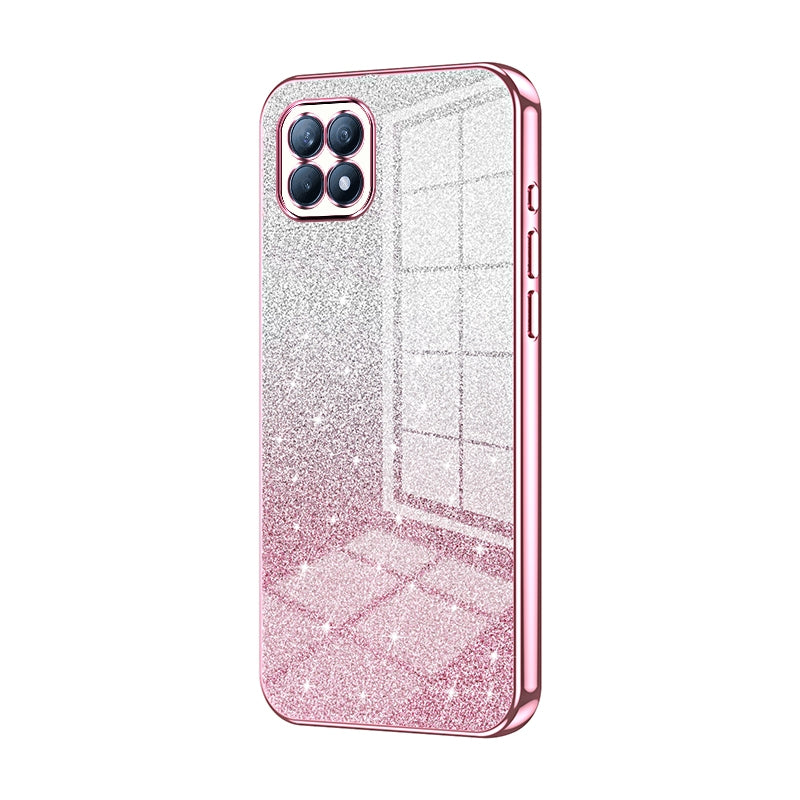 OPPO Reno4 SE Luxury Glitter Gradient Powder Electroplated Case with Advanced Protection and Style