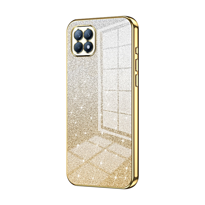 OPPO Reno4 SE Luxury Glitter Gradient Powder Electroplated Case with Advanced Protection and Style