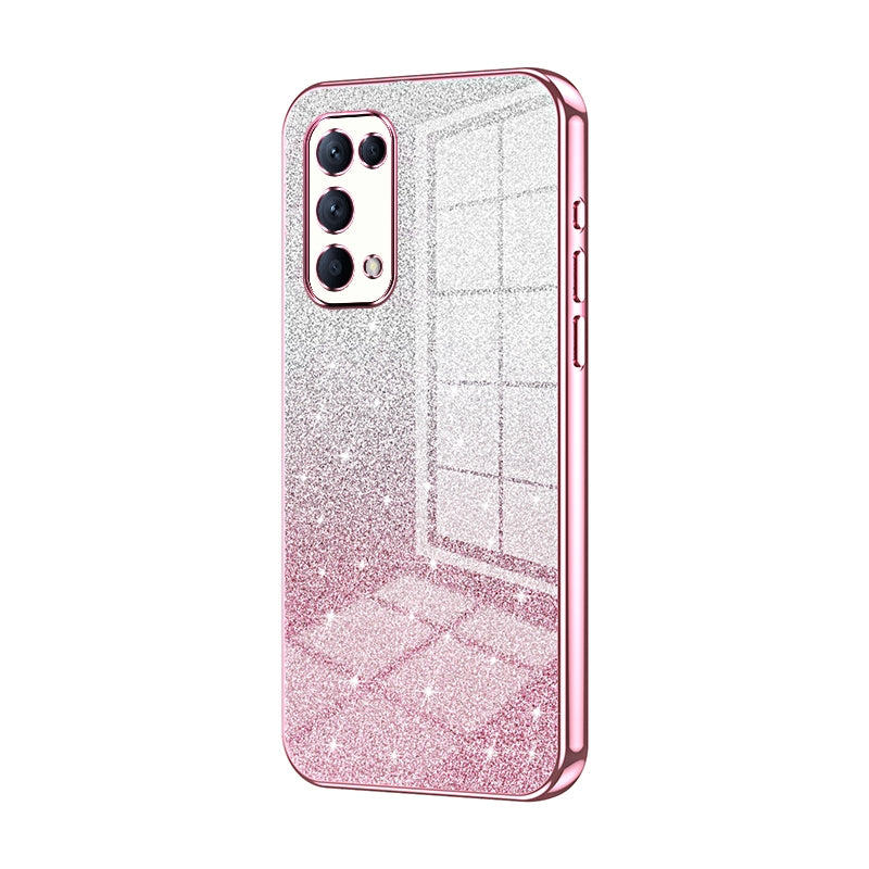 OPPO Reno5 5G Luxury Glitter Gradient Powder Electroplated Case with Advanced Protection and Style