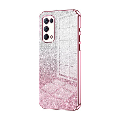OPPO Reno5 5G Luxury Glitter Gradient Powder Electroplated Case with Advanced Protection and Style
