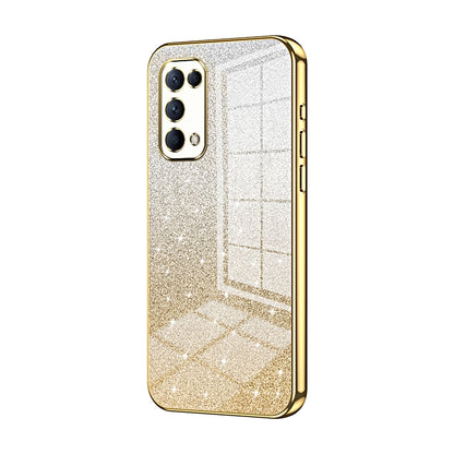 OPPO Reno5 4G Luxury Glitter Gradient Powder Electroplated Case with Advanced Protection and Style