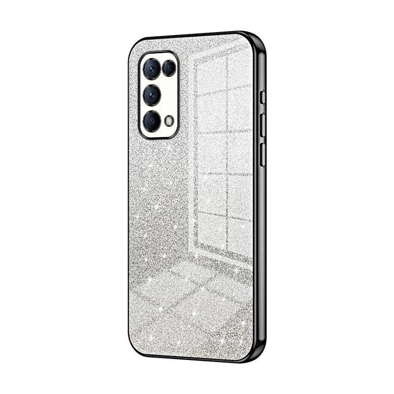 OPPO Reno5 4G Luxury Glitter Gradient Powder Electroplated Case with Advanced Protection and Style