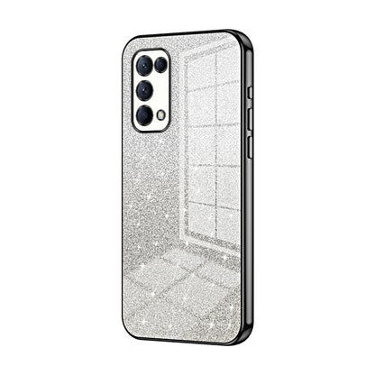 OPPO Reno5 4G Luxury Glitter Gradient Powder Electroplated Case with Advanced Protection and Style