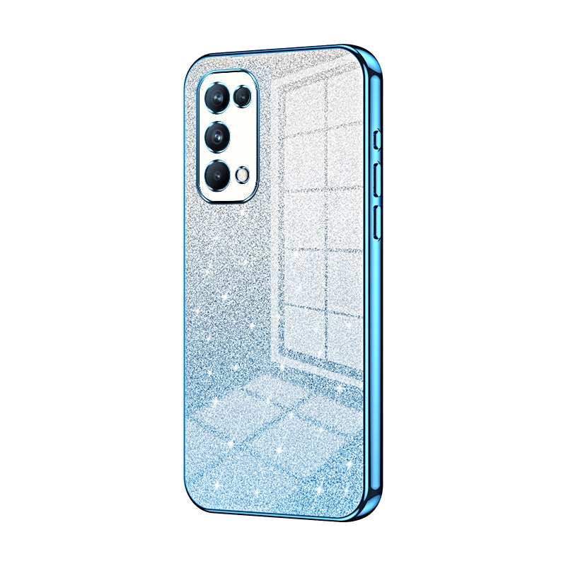 OPPO Reno5 Pro Luxury Glitter Gradient Powder Electroplated Case with Advanced Protection and Style