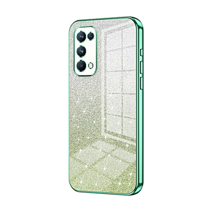 OPPO Reno5 Pro Luxury Glitter Gradient Powder Electroplated Case with Advanced Protection and Style