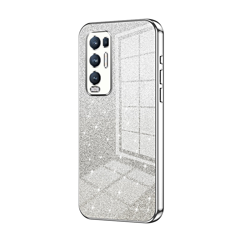 OPPO Reno5 Pro+ Luxury Glitter Gradient Powder Electroplated Case with Advanced Protection and Style