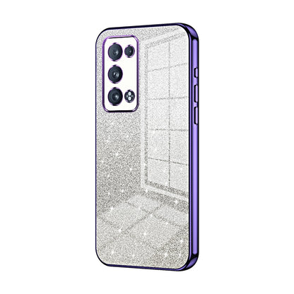 OPPO Reno6 Pro+ Luxury Glitter Gradient Powder Electroplated Case with Advanced Protection and Style