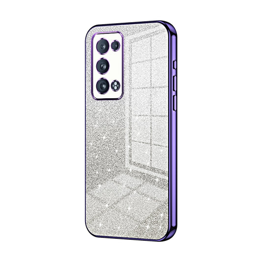 OPPO Reno6 Pro+ Luxury Glitter Gradient Powder Electroplated Case with Advanced Protection and Style