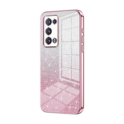 OPPO Reno6 Pro+ Luxury Glitter Gradient Powder Electroplated Case with Advanced Protection and Style