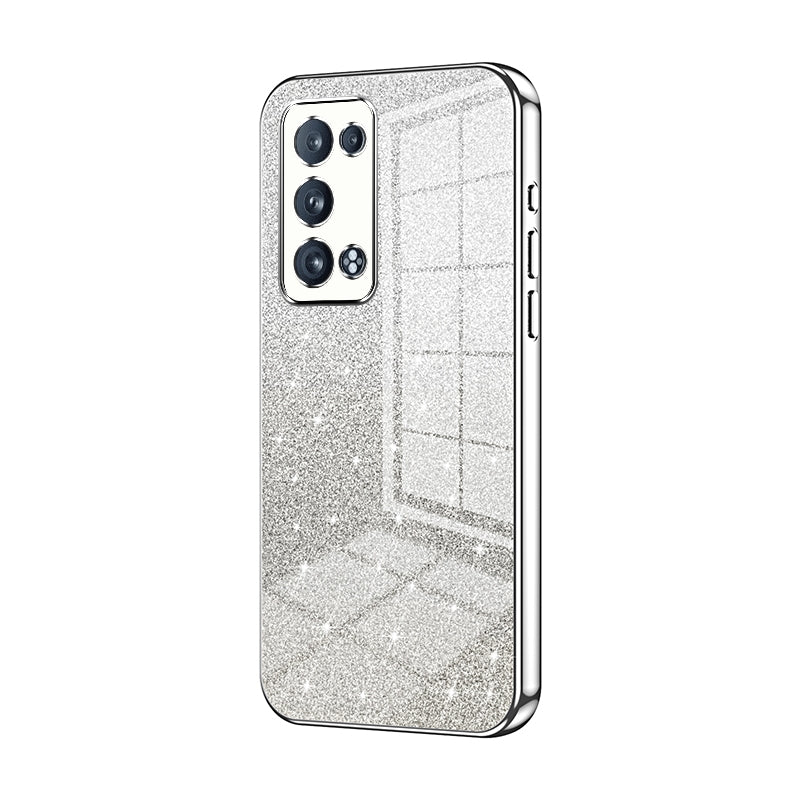 OPPO Reno6 Pro+ Luxury Glitter Gradient Powder Electroplated Case with Advanced Protection and Style