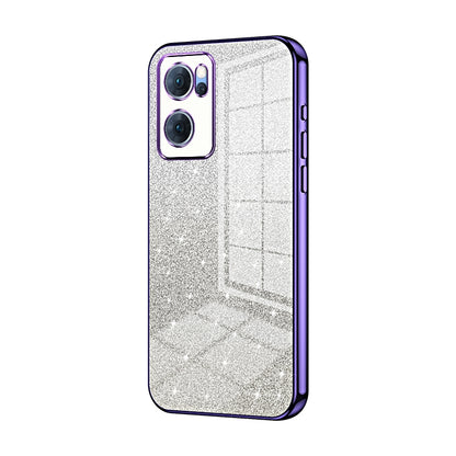 OPPO Reno7 5G Luxury Glitter Gradient Powder Electroplated Case with Advanced Protection and Style