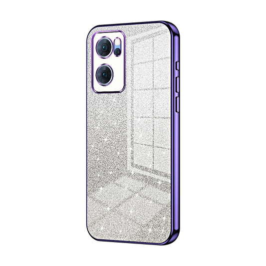 OPPO Reno7 5G Luxury Glitter Gradient Powder Electroplated Case with Advanced Protection and Style