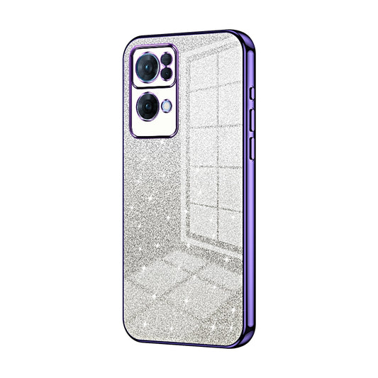 OPPO Reno7 Pro Luxury Glitter Gradient Powder Electroplated Case with Advanced Protection and Style