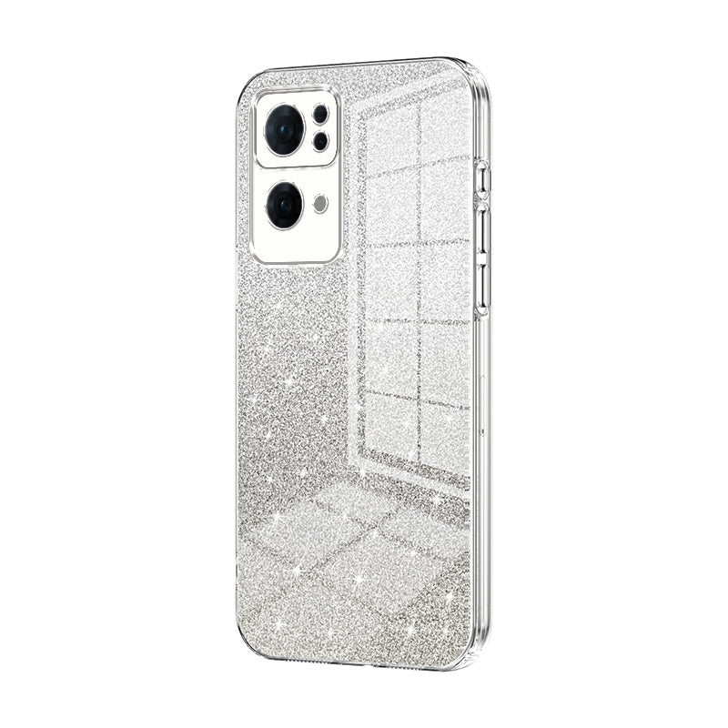 OPPO Reno7 Pro Luxury Glitter Gradient Powder Electroplated Case with Advanced Protection and Style