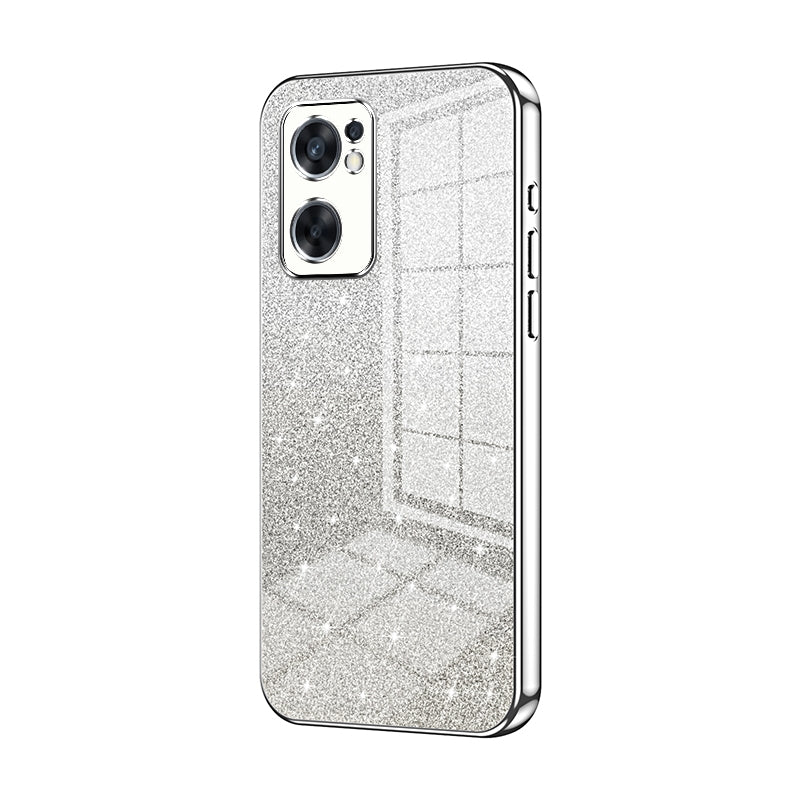 OPPO Reno7 SE Luxury Glitter Gradient Powder Electroplated Case with Advanced Protection and Style